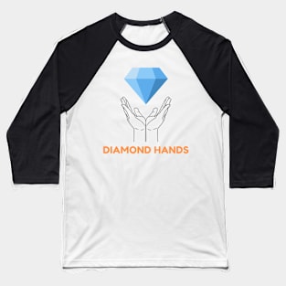 Diamond Hands Hold The Line GME Gamestonks wallstreetbets Stonks. Baseball T-Shirt